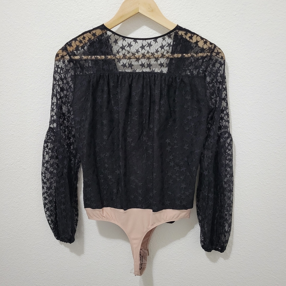 AMANDA UPRICHARD Long Sleeve Mesh Bodysuit Top NWOT - Picture 5 of 8